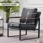 MCombo Fauteuil d'appoint moderne avec coussin rembourré, similicuir HQ304