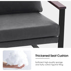 MCombo Fauteuil d'appoint moderne avec coussin rembourré, similicuir HQ304