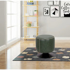 Somette 5305 Round Vintage Upholstered Ottoman
