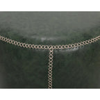 Somette 5305 Round Vintage Upholstered Ottoman