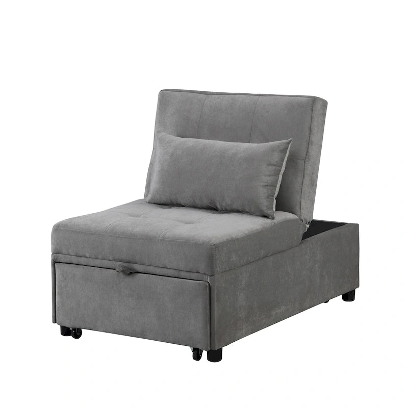 Lordear 4-1 Single futon Adjustable Sofa Bed Sofa Sleeper Folding Convertible Chair - 39.9 x 26.8