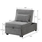 Lordear 4-1 Single futon Adjustable Sofa Bed Sofa Sleeper Folding Convertible Chair - 39.9 x 26.8