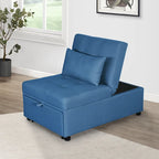 Lordear 4-1 Single futon Adjustable Sofa Bed Sofa Sleeper Folding Convertible Chair - 39.9 x 26.8
