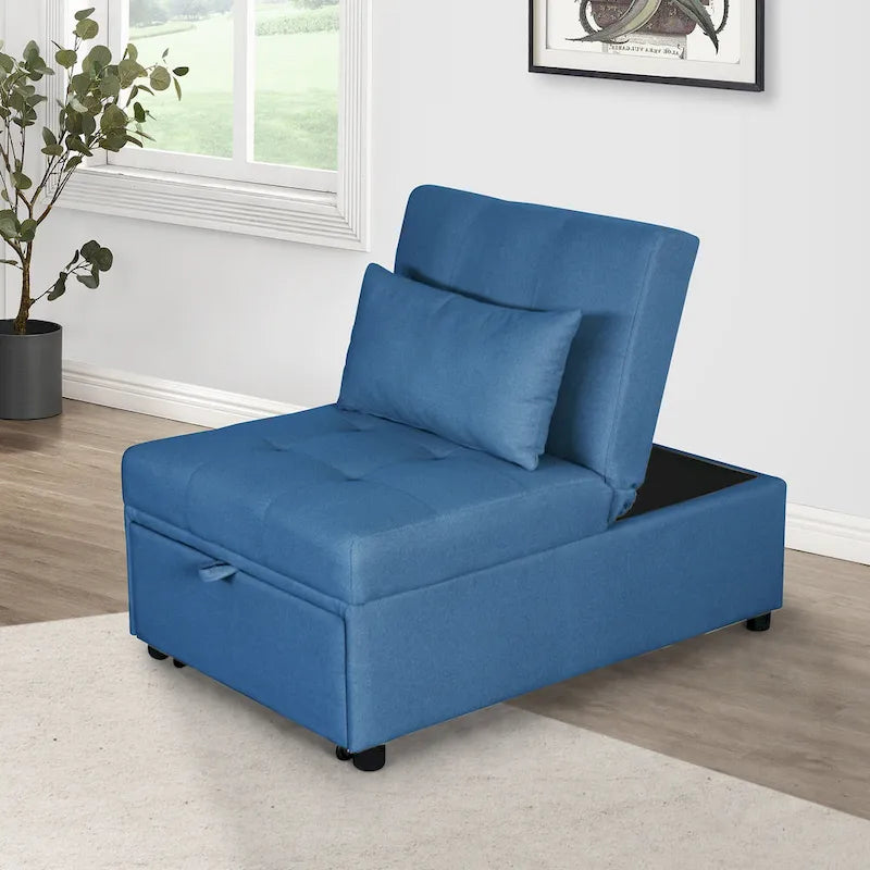 Lordear 4-1 Single futon Adjustable Sofa Bed Sofa Sleeper Folding Convertible Chair - 39.9 x 26.8