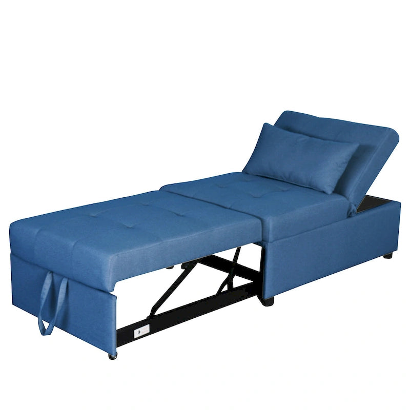 Lordear 4-1 Single futon Adjustable Sofa Bed Sofa Sleeper Folding Convertible Chair - 39.9 x 26.8