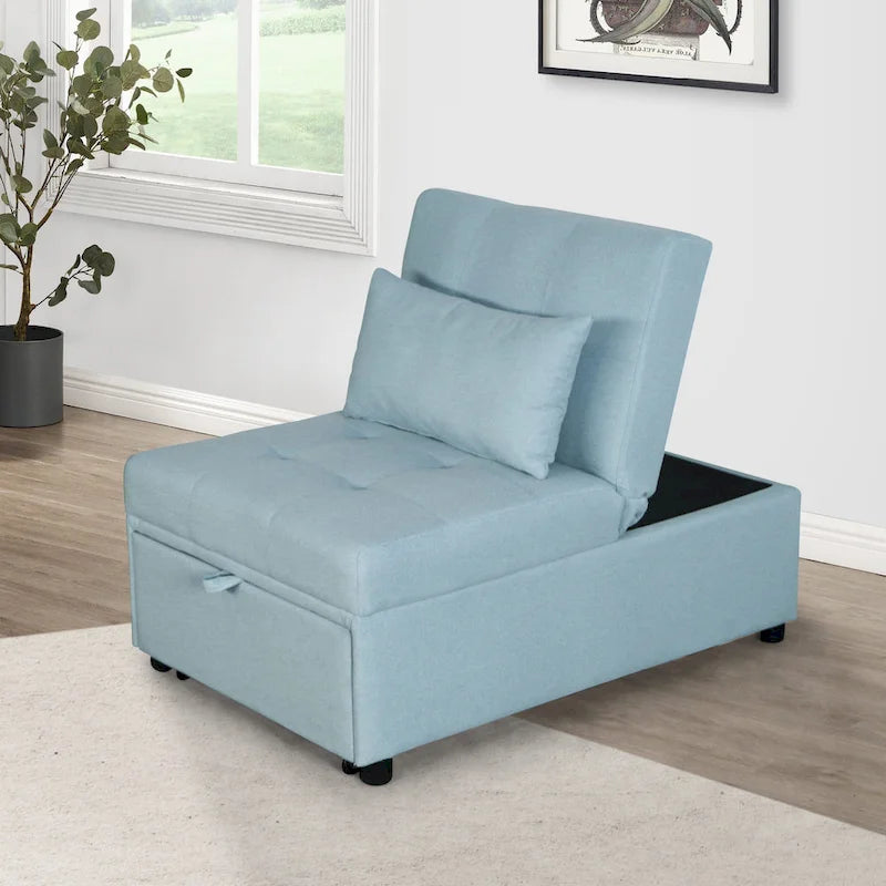 Lordear 4-1 Single futon Adjustable Sofa Bed Sofa Sleeper Folding Convertible Chair - 39.9 x 26.8