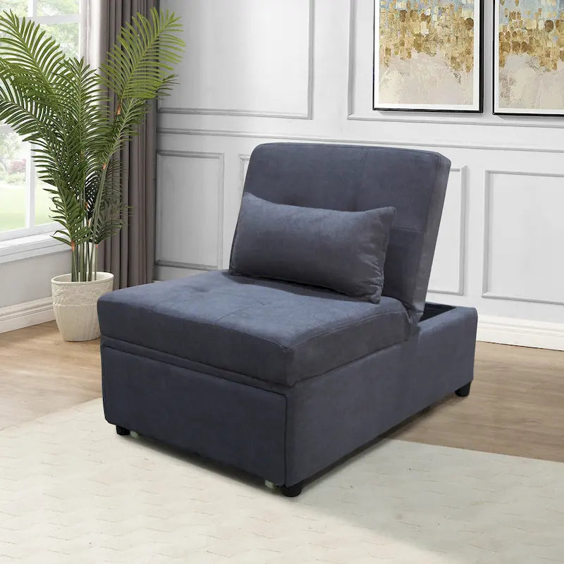 Lordear 4-1 Single futon Adjustable Sofa Bed Sofa Sleeper Folding Convertible Chair - 39.9 x 26.8