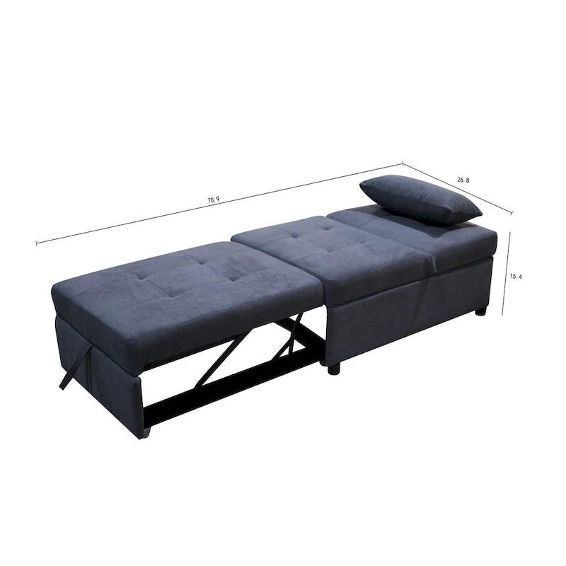 Lordear 4-1 Single futon Adjustable Sofa Bed Sofa Sleeper Folding Convertible Chair - 39.9 x 26.8
