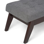 WYNDENHALL Tierney 40 inch Wide Mid Century Modern Rectangle Ottoman Bench