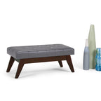 WYNDENHALL Tierney 40 inch Wide Mid Century Modern Rectangle Ottoman Bench
