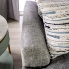 Nort Transitional Fabric Upholstered Flared Arms 2-Piece Sofa Set by Furniture of America