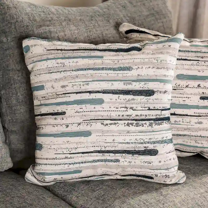 Nort Transitional Fabric Upholstered Flared Arms 2-Piece Sofa Set by Furniture of America