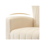 Velvet Accent Chair, Wingback Arm Chair with Gold Legs, Upholstered Single Sofa for Living Room Bedroom