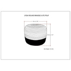 WYNDENHALL Pouf Rond Maron
