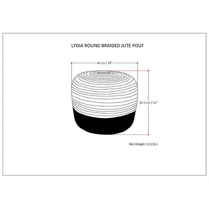 WYNDENHALL Pouf Rond Maron