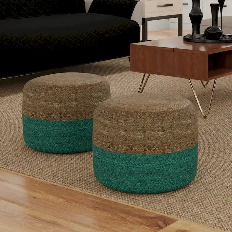 WYNDENHALL Pouf Rond Maron