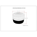 WYNDENHALL Pouf Rond Maron