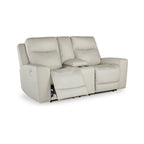 Signature Design by Ashley Mindanao Coconut Power Reclining Loveseat with Console - 79W x 42D x 43H