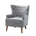 Fauteuil d'appoint Alpheus avec clous décoratifs par HULALA HOME
