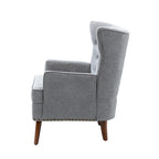 Fauteuil d'appoint Alpheus avec clous décoratifs par HULALA HOME