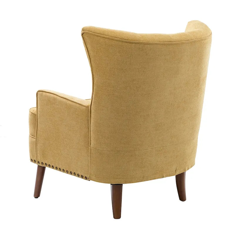 Fauteuil d'appoint Alpheus avec clous décoratifs par HULALA HOME