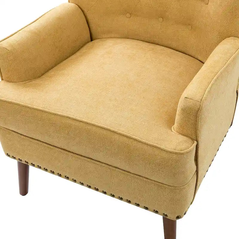 Fauteuil d'appoint Alpheus avec clous décoratifs par HULALA HOME
