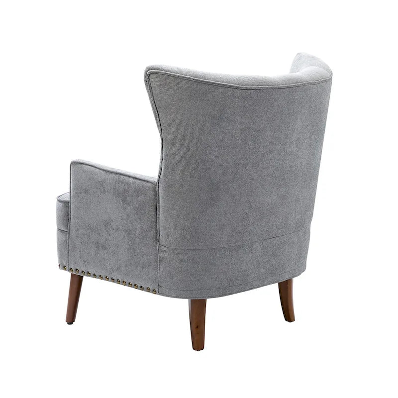 Fauteuil d'appoint Alpheus avec clous décoratifs par HULALA HOME