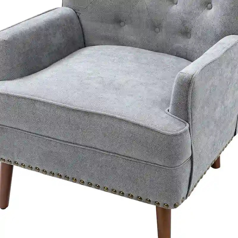 Fauteuil d'appoint Alpheus avec clous décoratifs par HULALA HOME
