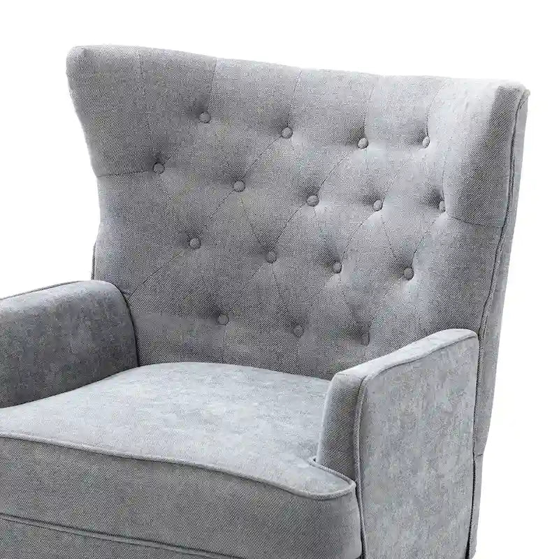 Fauteuil d'appoint Alpheus avec clous décoratifs par HULALA HOME
