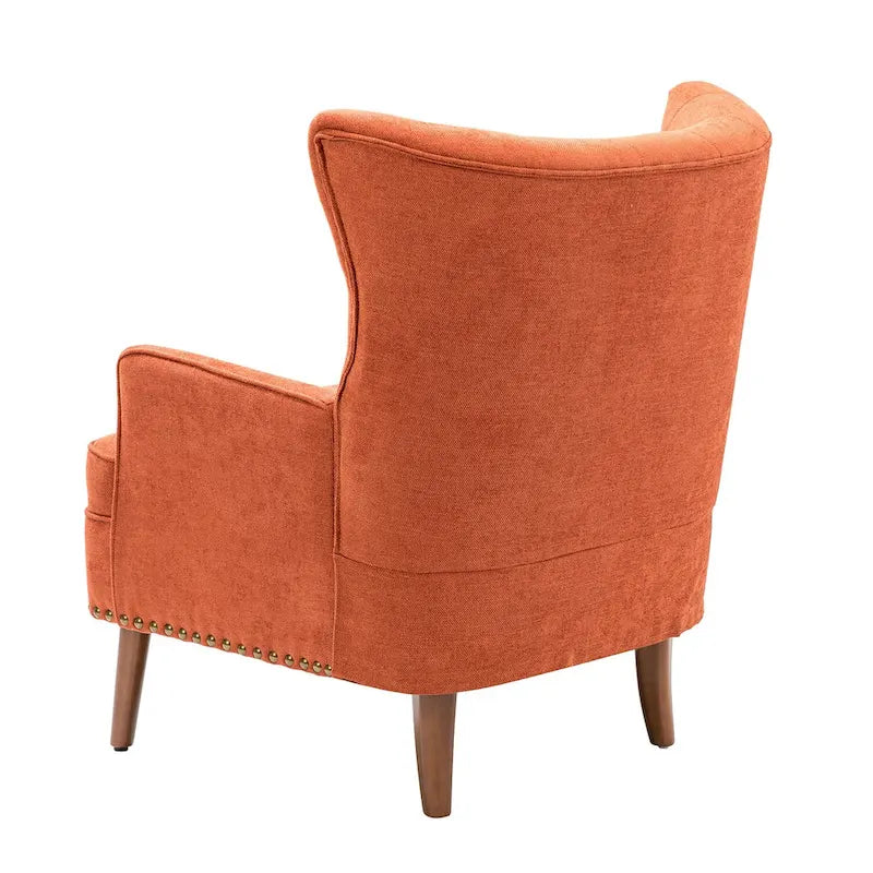 Fauteuil d'appoint Alpheus avec clous décoratifs par HULALA HOME
