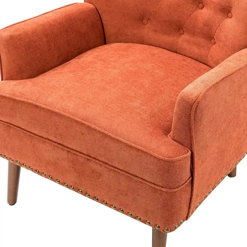 Fauteuil d'appoint Alpheus avec clous décoratifs par HULALA HOME