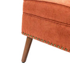 Fauteuil d'appoint Alpheus avec clous décoratifs par HULALA HOME