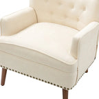 Fauteuil d'appoint Alpheus avec clous décoratifs par HULALA HOME
