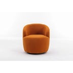 Fauteuil d'appoint pivotant en tissu Teddy, fauteuil club