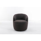 Fauteuil d'appoint pivotant en tissu Teddy, fauteuil club