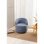 Fauteuil d'appoint pivotant en tissu Teddy, fauteuil club