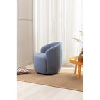 Fauteuil d'appoint pivotant en tissu Teddy, fauteuil club