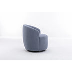 Fauteuil d'appoint pivotant en tissu Teddy, fauteuil club