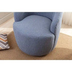 Fauteuil d'appoint pivotant en tissu Teddy, fauteuil club