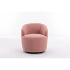 Fauteuil d'appoint pivotant en tissu Teddy, fauteuil club
