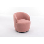 Fauteuil d'appoint pivotant en tissu Teddy, fauteuil club
