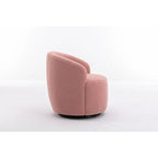 Fauteuil d'appoint pivotant en tissu Teddy, fauteuil club