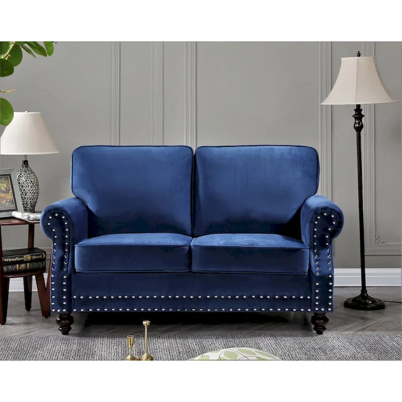 Causeuse Suffield en velours clouté