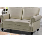 Causeuse Suffield en velours clouté