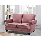Causeuse Suffield en velours clouté