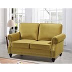 Causeuse Suffield en velours clouté
