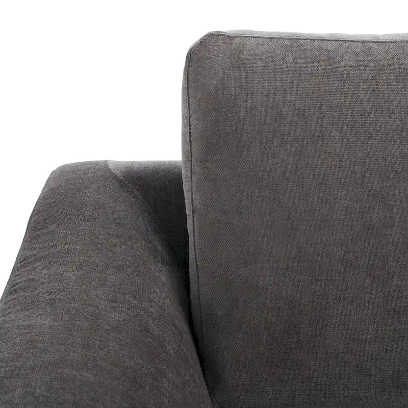 SAFAVIEH Couture Nicholsen Anthracite Grey Velvet Sofa