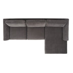 SAFAVIEH Couture Nicholsen Anthracite Grey Velvet Sofa
