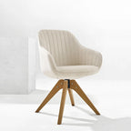 Art Leon Classical Swivel Office Accent Chair with Wood Legs