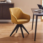 Art Leon Classical Swivel Office Accent Chair with Wood Legs